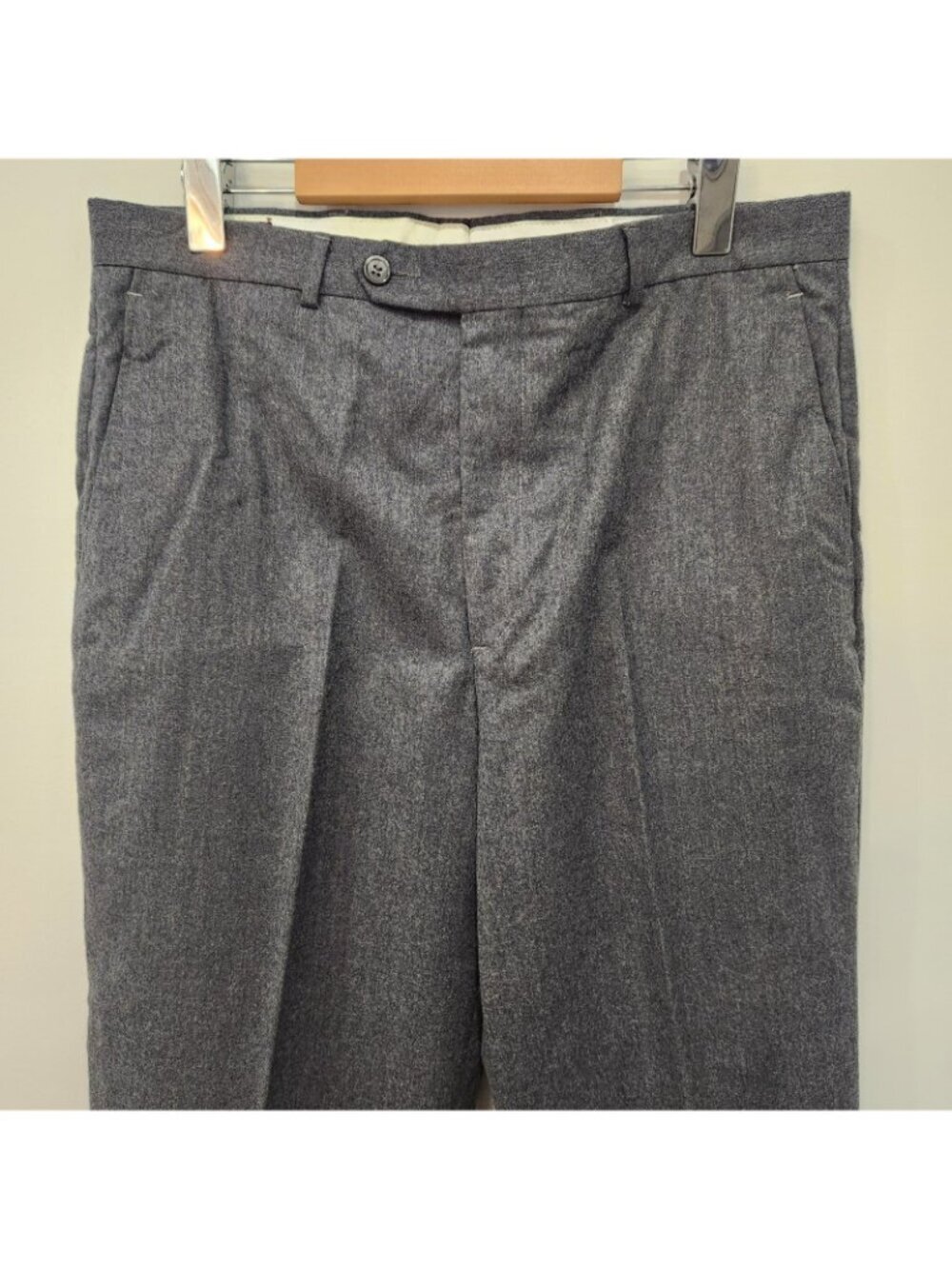 Vintage Evan Picone Dress Pants Mens 34x32 100% Pure Wool Gray 80s Preppy - Picture 3 of 15